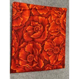 Rainbow Poppy Fat Quarter Cotton Fabric Freedom Quilting Sewing Red Orange Flora